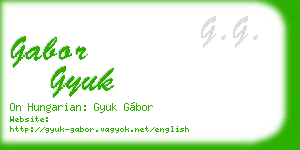 gabor gyuk business card