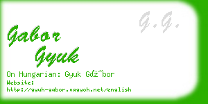 gabor gyuk business card